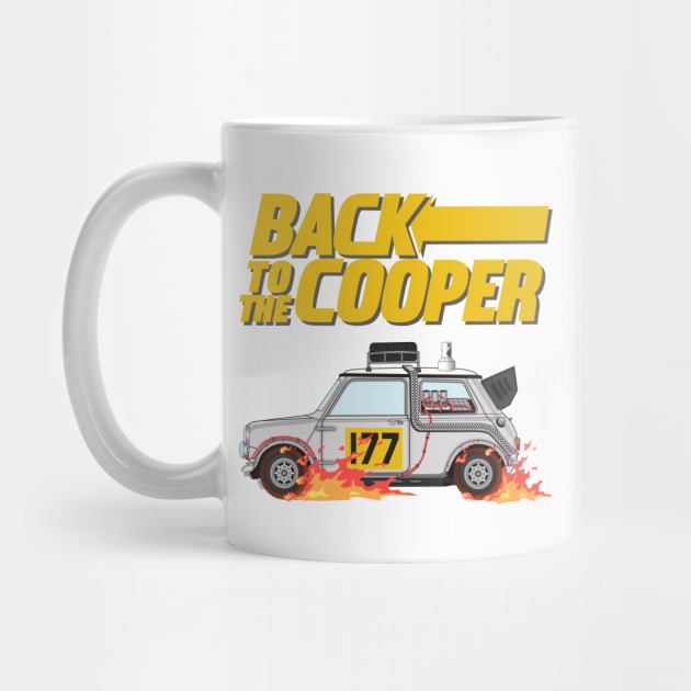 Back To The Cooper Classic Time Machine Mini by Print Cartel